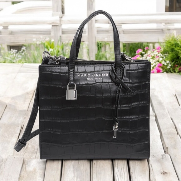 Marc Jacobs Mini Grind Croc Embossed Tote Bag - Picture 5 of 8